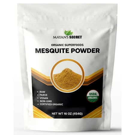 Mesquite Powder USDA Certified Organic Non GMO, Vegan Protein Superfood Natural