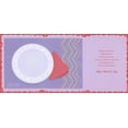 thumbnail image 3 of Designer Greetings Smiley Faced Heart Sandwich, Purple Plate and Hearts on Red with Purple Border Juvenile Valentine's Day Card with Sticker Sheet for Kids, 3 of 3