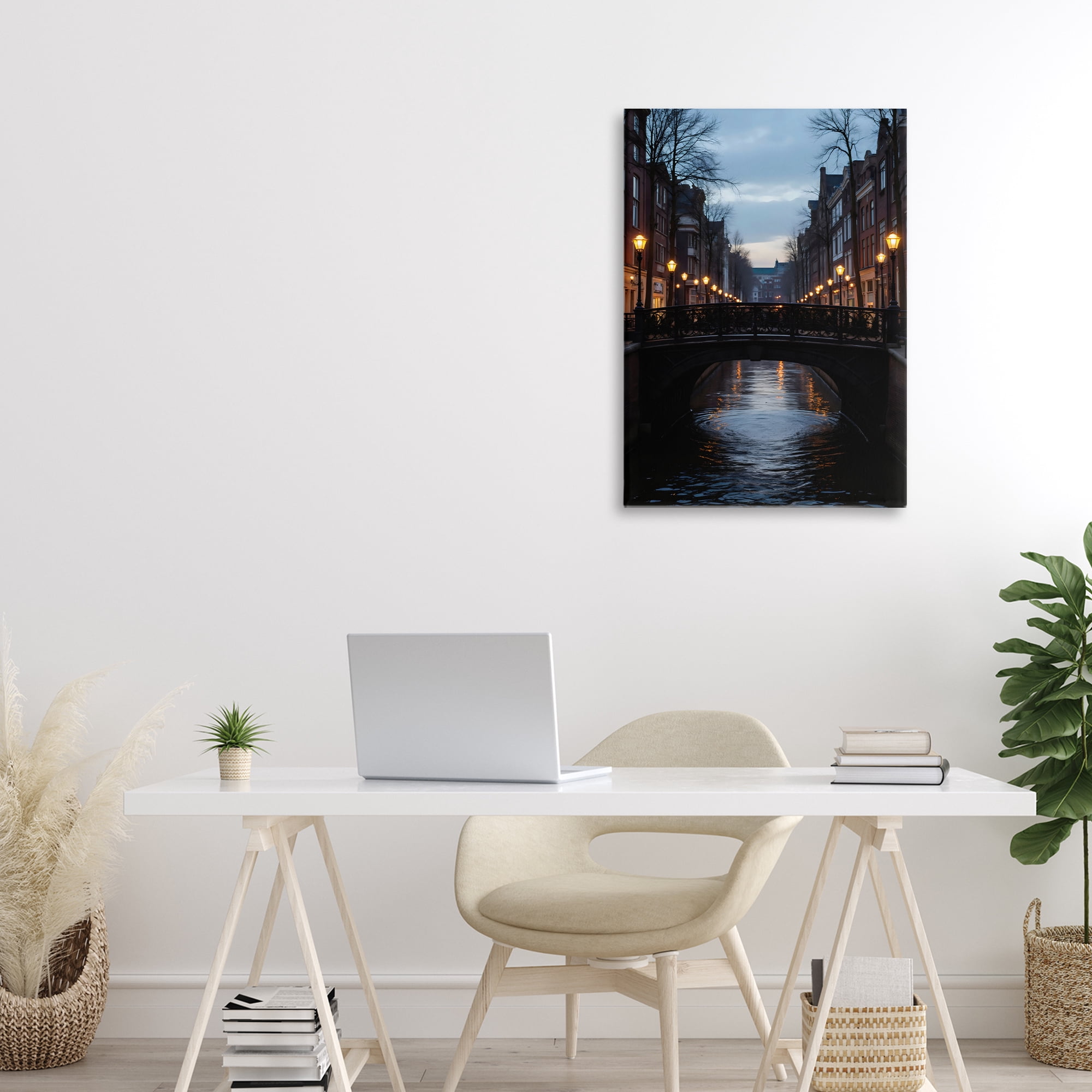 Stupell Industries Lantern Light over Quiet Canal Canvas Wall Art, design by Creative Studio