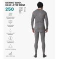 thumbnail image 2 of Merino.tech Men’s 100% Merino Wool Midweight Base Layer Top and Bottom Set Includes 𝗕𝗼𝗻𝘂𝘀 Hiking Socks, 2 of 12