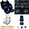 thumbnail image 4 of Yuyamidu Mushroom Car Seat Cover Galaxy Auto Carpet Mats Steering Wheel Cover Safe Belt Pads Gear Shift Knob Cover Coasters Car Accessories Set of 15, 4 of 6