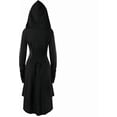 thumbnail image 4 of Vestido gótico de mujer, ropa medieval, disfraz de Halloween, vestido renacentista con capucha para Halloween, carnaval, 4 of 5