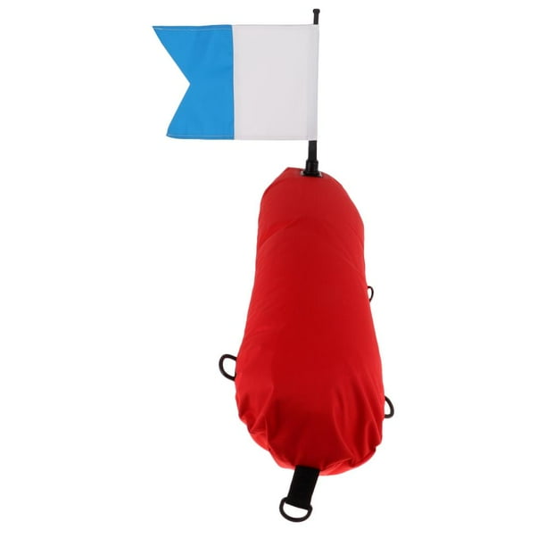 Boya flotante de buceo inflable Cola bandera de buceo para buceo libre pesca snorkel de seguridad