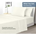 thumbnail image 5 of Royale Linens 100% Organic Cotton Twin Flat Sheet Only - Super Soft - Percale Top Sheets - Twin Flat Sheet Sold Separately - Breathable, Cool & Crisp Ivory Sheets Only (66" x 96", Ivory), 5 of 9