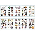 thumbnail image 1 of 10 hojas de calcomanías de tatuajes de Halloween, tatuajes temporales, suministros para fiestas de Halloween, 1 of 2