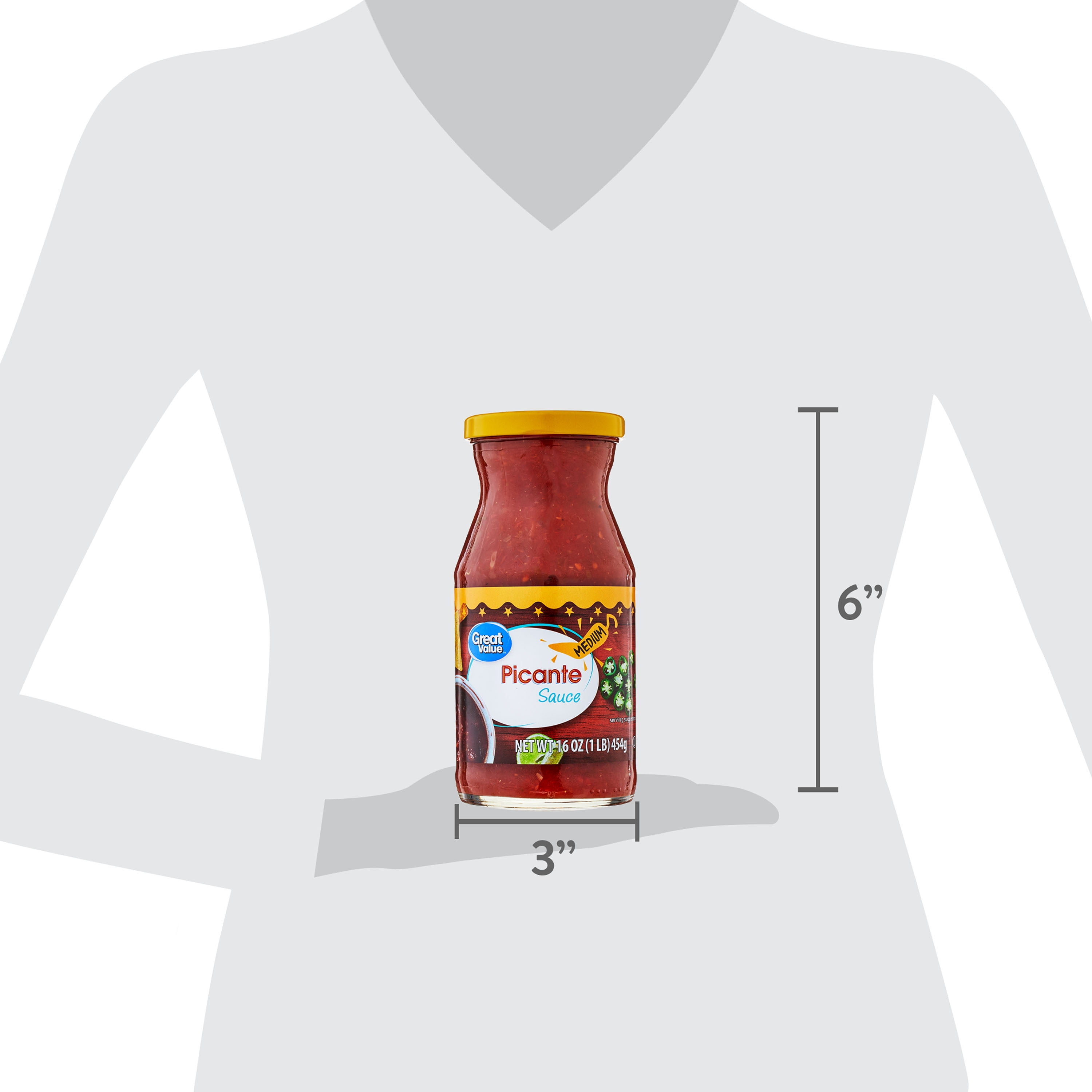 Great Value Medium Picante Salsa, 16 oz
