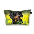 thumbnail image 1 of Bolsa de cosméticos Dachshund Boston Terrier para mujer, neceser con diseño de Perro Pastor Alemán, bolsas de maquillaje para mujer, bolso con pintalabios para chicas, estuche organizador de cosmético Fivean unisex, 1 of 2
