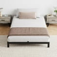 thumbnail image 1 of 6" Twin-XL Metal Bed Frame with Under Bed Storage, Heavy Duty Platform Bed with Steel Slats Support, Noise-Free Mattress Foundation, No Box Spring Needed, Easy Assembly, Black, 1 of 6