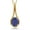 Blue Lapis, variant on 7.50 Ct Oval Pink Created Sapphire 18K Yellow Gold Plated Silver Pendant with Chain