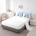 thumbnail image 5 of Feelyou Dreamy Fairy Mermaid Princess Twin Bedding Sets for Kids Boys Girls, Glitter Starry Sky Stars Bedding Comforter Set, Blue, Reversible, 7 Pieces, 5 of 7
