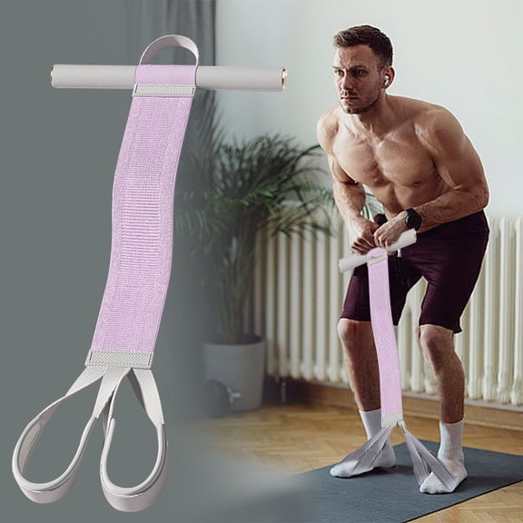 2026 Yoga Pedal Resistance Fabric Bands with Handles, Elastic Sit Up Pull Rope for Strength Training 120 lb Body Exercise Band Portable Unisex Resistance Non-Slip Exercise Bands