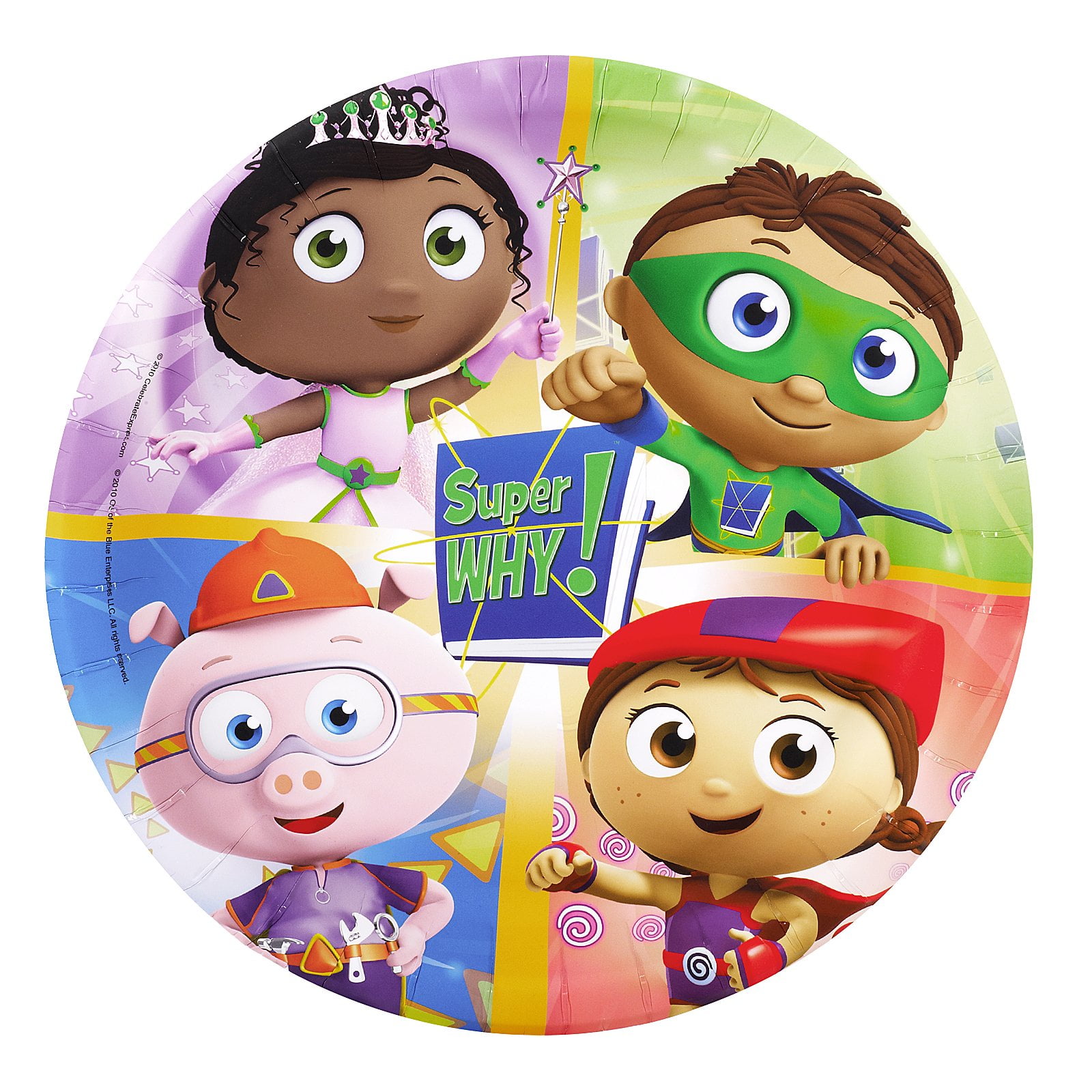 Super Why Dinner Plates 8pk Walmart Com