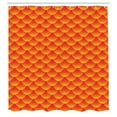 thumbnail image 2 of Ambesonne Orange Shower Curtain, Abstract Fish Scales, 69"Wx70"L, Burnt Orange, 2 of 4