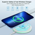 thumbnail image 2 of 15W Wireless Charger Samsung S24 Ultra Charging Pad for Samsung Galaxy S24 S23 FE S22 Ultra S21 Note20 Z Flip/Fold 6 5 4,Google Pixel 9 8A 7A 8 7 6 Pro,Wireless Fast Charging Station with QC Adapter, 2 of 16