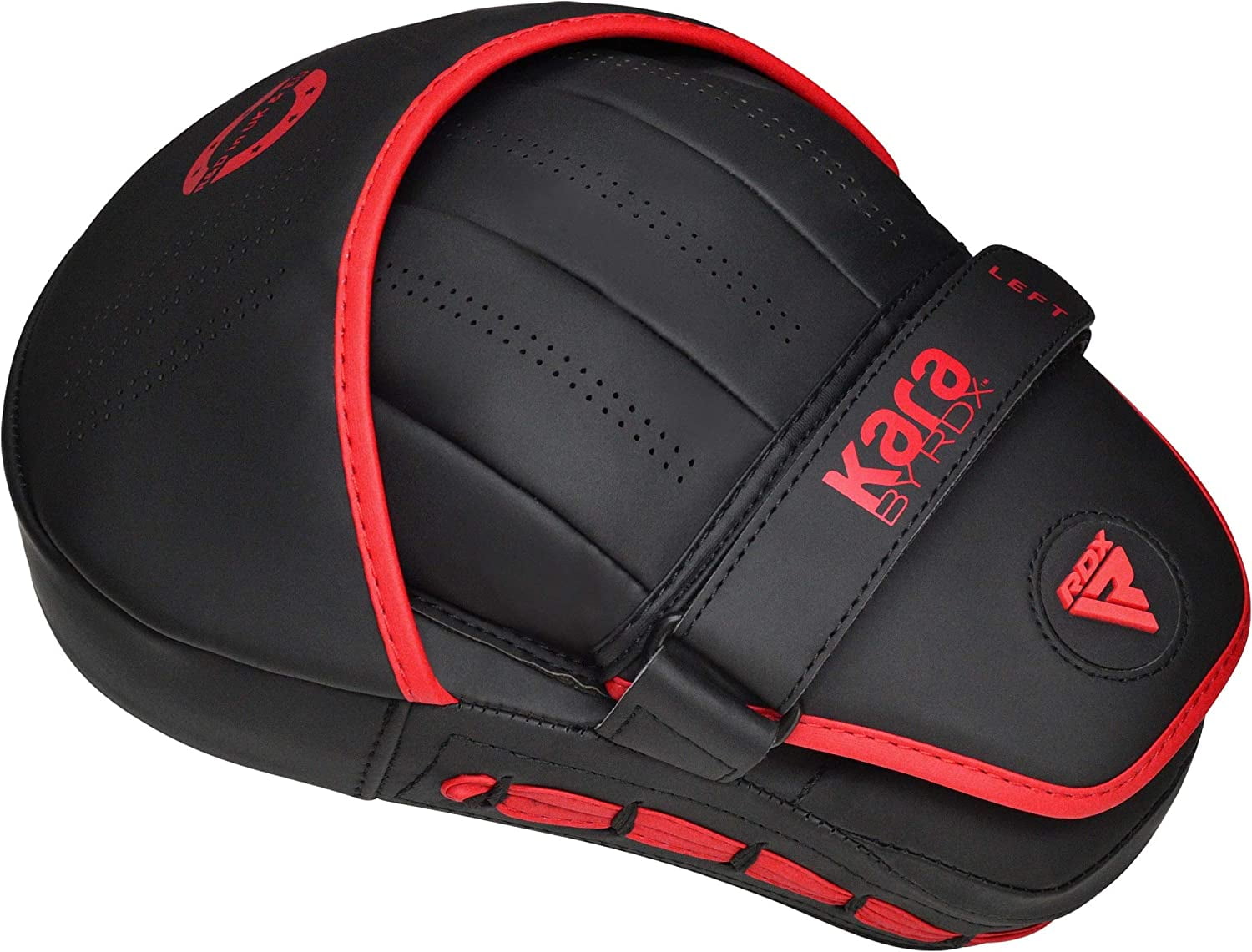 RDX Boxing Pads and Gloves Set, Maya Hide Leather KARA Hook and Jab Curved Focus Mitts with Punching Gloves for MMA, Muay Thai, Kickboxing Coaching, Martial Arts.