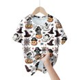 thumbnail image 6 of CAICJ98 Halloween Shirts Toddler Boy Girl Pumpkin Ghost Short Sleeve Cotton Tshirt Clothes Halloween T Shirts Kids (Black,4-5 Years), 6 of 6