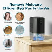 KLOUDIC 33Oz Dehumidifier Small Dehumidifiers for Room 280sq.ft with Auto-off, 7 Colors LED Light