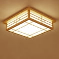 thumbnail image 2 of LED Wood Square Tatami Ceiling Light Fixture Chinese Japanese Grid Lamp w/Remote Modern Indoor Wood LED Ceiling Light Square Flush Mount Fixture &Remote Control Indoor Square Tatami Ceiling Light, 2 of 12