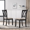 thumbnail image 4 of 5-Piece Dining Set for 4, 48" Wood Round Table with Pedestal and 4 Armless Upholstered Chairs, Table and Chair Set for Dinning Room, 4 of 11