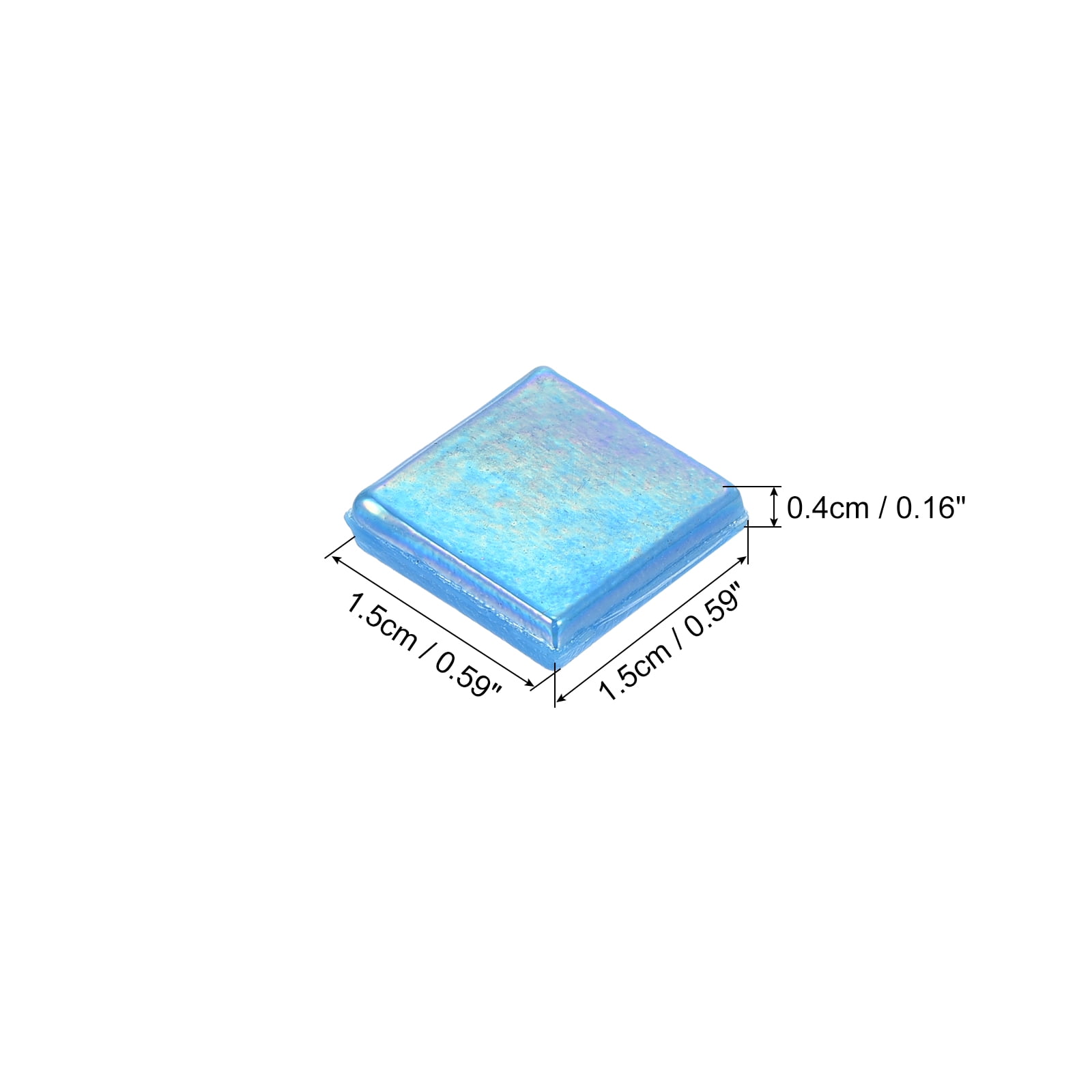 Uxcell 260Pcs Mosaic Tiles, Micro Glass Tiny Mini Mosaic Tile DIY Hobbies Handmade Crystal Free Stone Bright Blue