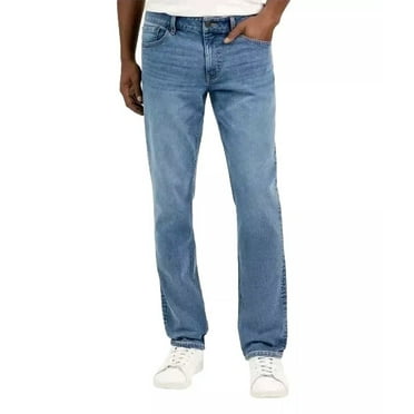 Izod Saltwater Men Straight Fit Stretch Jeans (Blue, 32x30)
