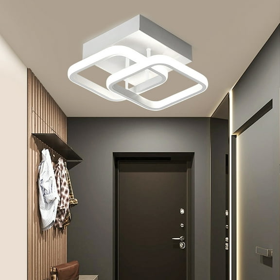 TFCFL Square Acrylic LED Ceiling Light Flush Mount Kitchen Bedroom Lighting Fixture Pendant Lamp