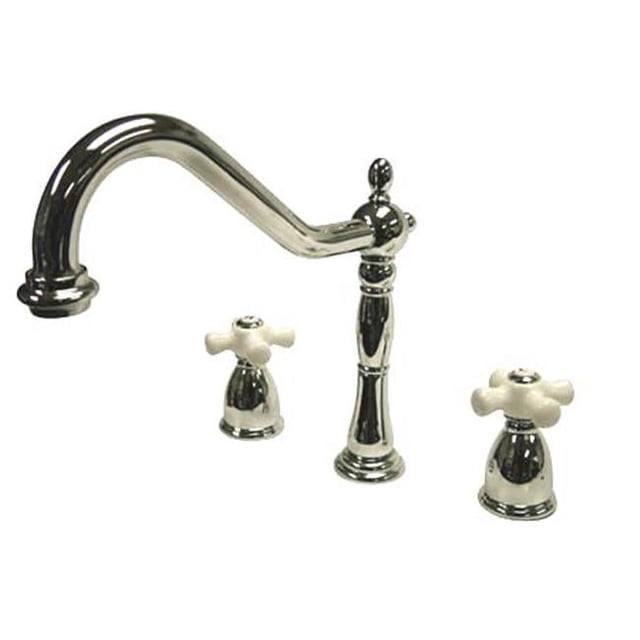 Kingston Brass KB1791PXLS 8 Inch -18 Inch Wide Spread Kitchen Faucet With Side Sprayer - Polished Chrome