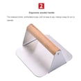 thumbnail image 3 of Inteprter Smash Burger Press Redondo/Cuadrado Patty Acero inoxidable Meat Pancake Antiadherente Professional Smashing Tools Crusher Griddle Cocina y Comedor Redondo Inteprter HA083361-01, 3 of 6