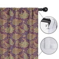 thumbnail image 4 of Paisley and Floral Purple Pattern Insulated Teens Curtains Set Of 2, Bedroom Essentials, Toddler Room Decor 52x63in(132x160cm), 4 of 5