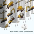 thumbnail image 6 of Cartoon Construction Vehicles Forklifts Shower Curtain 36"x72" ,Bathroom Decorative Shower Curtains Set with 12 Hooks,Modern Waterproof Washable Shower Curtain, 6 of 6