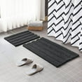 thumbnail image 2 of CHUN YI Anti-slip Bathroom Mat Absorbent Plush Polyester, 20"x32", Grayish blue, 2 of 6