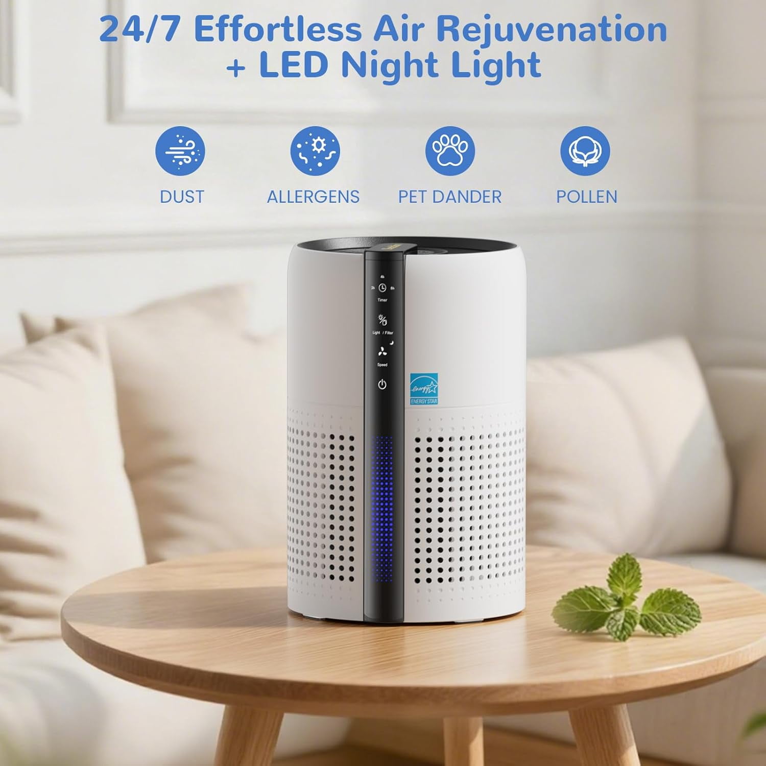 Litter Deodorizer, 99% Activated Carbon Adsorption Plug in Freshener for Home, Litter Box, Kitchen, Bathroom, Ion Purifier Quiet Portable