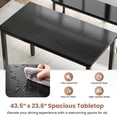 thumbnail image 5 of 3-Piece Dining Room Table, Kitchen Dining Table Set with 2 Benchs for Apartment Breakfast Nook and Samll Space, Black, 5 of 10