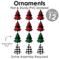 thumbnail image 5 of Big Dot of Happiness Holiday Plaid Trees - Buffalo Plaid Christmas Party Decorations - Christmas Tree Ornaments - Set of 12, 5 of 8