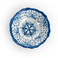 thumbnail image 5 of Elama Blue Garden 12 Piece Scalloped Lightweight Melamine Dinnerware Set in Blue, 5 of 11