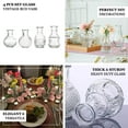 thumbnail image 4 of Efavormart Set Of 4 | Clear Glass Antique Decorative Wedding Table Centerpieces, Vintage Mini Bud Flower Vases, 4 of 7