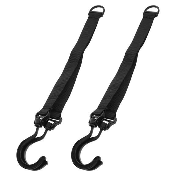 OUNONA 2-Pack Black Skateboard Suspension Straps Wall Mount Organizer for Indoor Skateboard Storage and Display