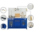 thumbnail image 5 of Teamson Kids Little Chef Berlin Modern Play Kitchen with Cookware Accessories, White/Blue, 5 of 11