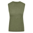 thumbnail image 6 of Plus Size Tank Tops for Women under $5 Sleeveless Round Neck Casual Ladies Vest Tank Green S, 6 of 6