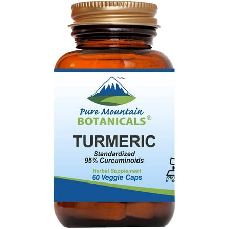 Turmeric Root Black Pepper Capsules Kosher Vegan (60 Caps) (450 mg)