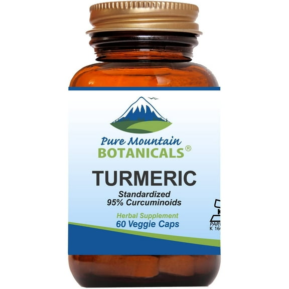 Turmeric Root Black Pepper Capsules Kosher Vegan (60 Caps) (450 mg)