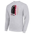 thumbnail image 2 of Men's Starter Heather Gray San Francisco 49ers Half Helmet Team Graphic Tri-Blend Fleece Pullover Sweatshirt, 2 of 3