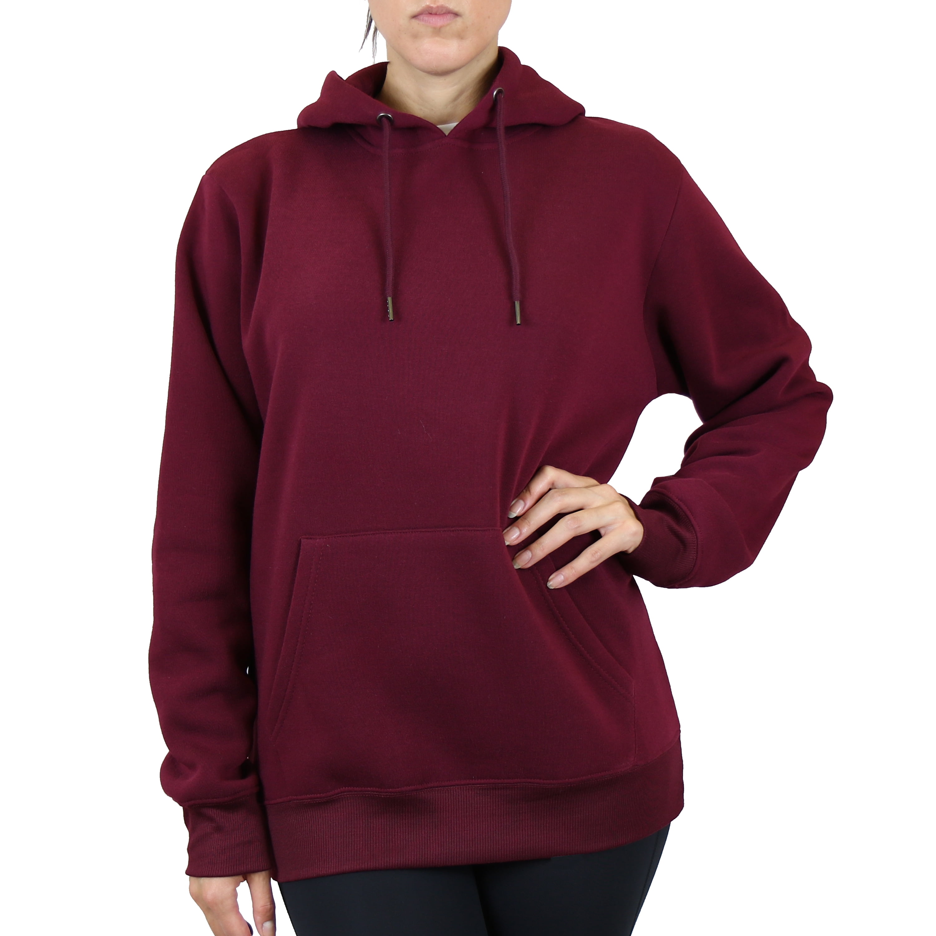 fleece lined pullover sweatshirt women's