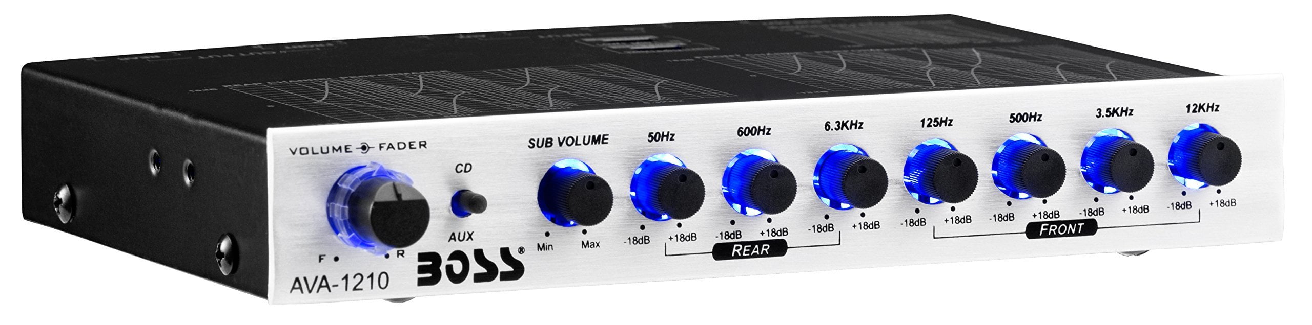boss audio ava1210 7 band preamp equalizer with remote subwoofer level