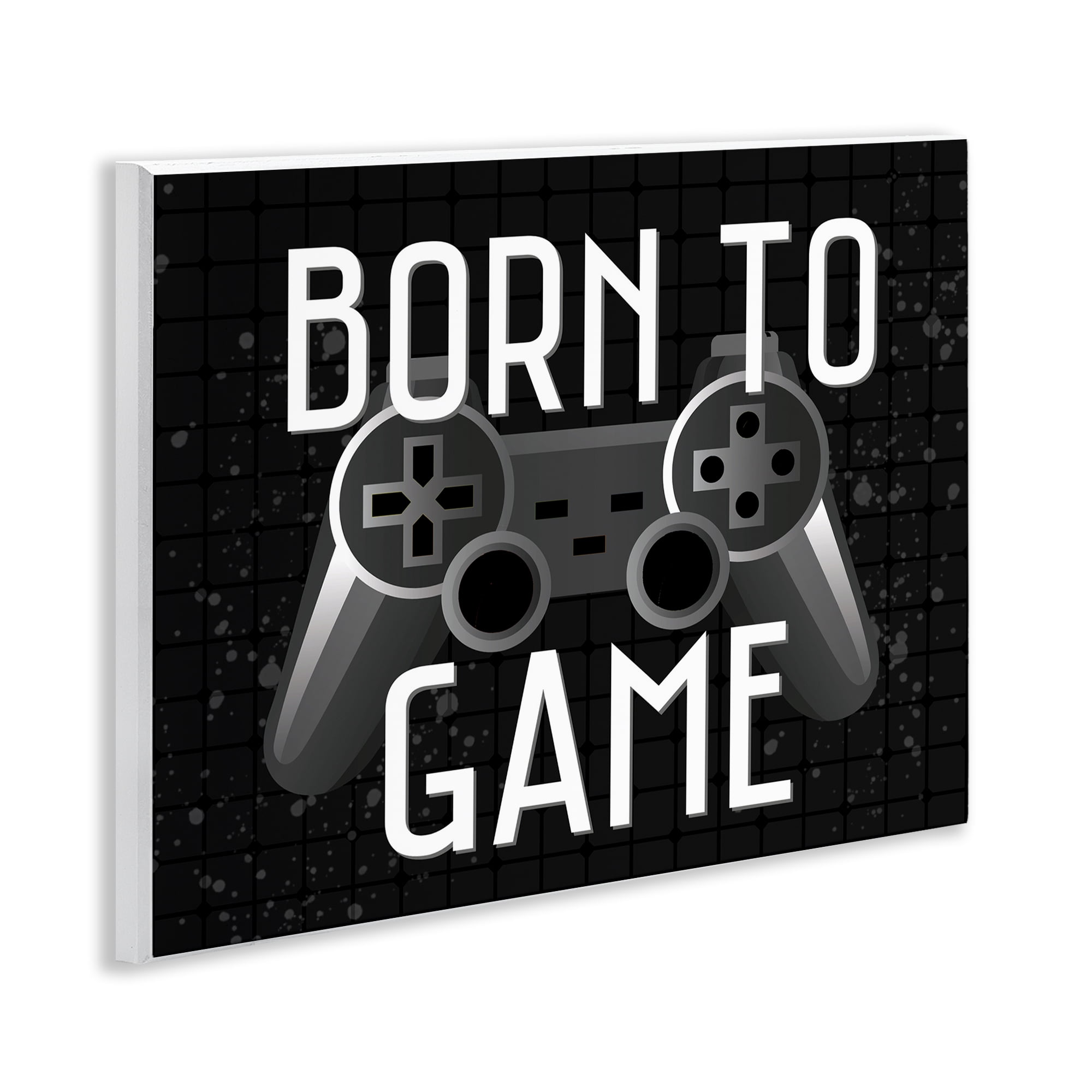 Stupell Industries Born To Game Retro Wall Plaque Art, design by Kim Allen
