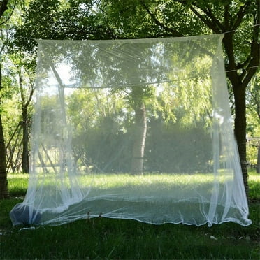 220x200x200cm Portable Folding Camping Mosquito Net White Mesh Quads