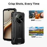 DOOGEE Fire 5 Pro Rugged Phone, Android 15 with Triple Card Slot & Gemini AI, 13000mAh Battery, Octa Core, 20GB+128GB/2TB, 6.6 HD+90Hz, IP68 Waterproof, NFC/OTG