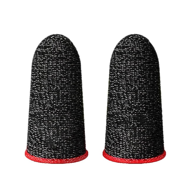 Funda de dedo para control de juego transpirable manga de dedo para Pubg a prueba de sudor, rojo, 11 Feliz Sencillez