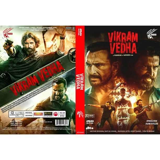 Vikram Vedha Hindi Movie Film DVD -English Subtitles (NTSC) New