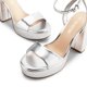 thumbnail image 3 of Sandalias DREAM PAIRS SDHS2423W Plata con Plataforma Gruesa, 3 of 6